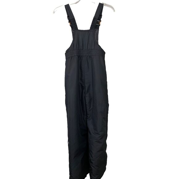 Champions Snow ski Bib overalls Kid’s S 6/7 Black Adj. double reinforced knees. - Picture 2 of 11